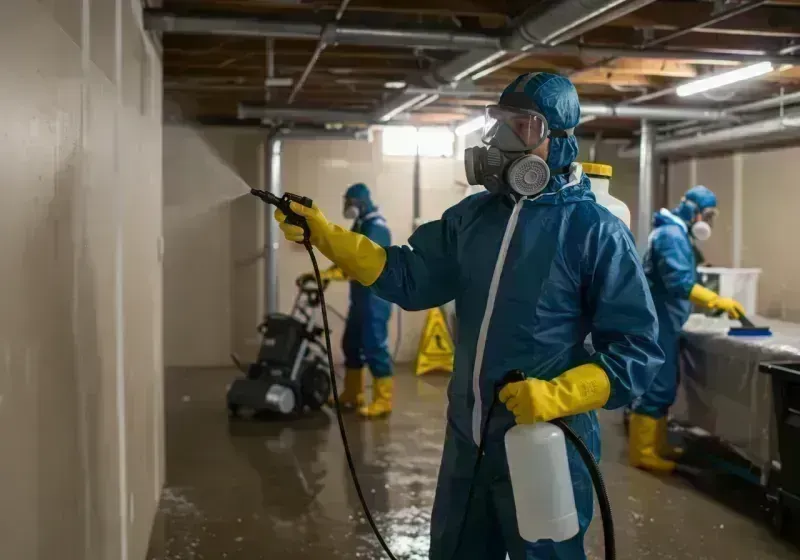 Basement Sanitization and Antimicrobial Treatment process in North Riverside, IL